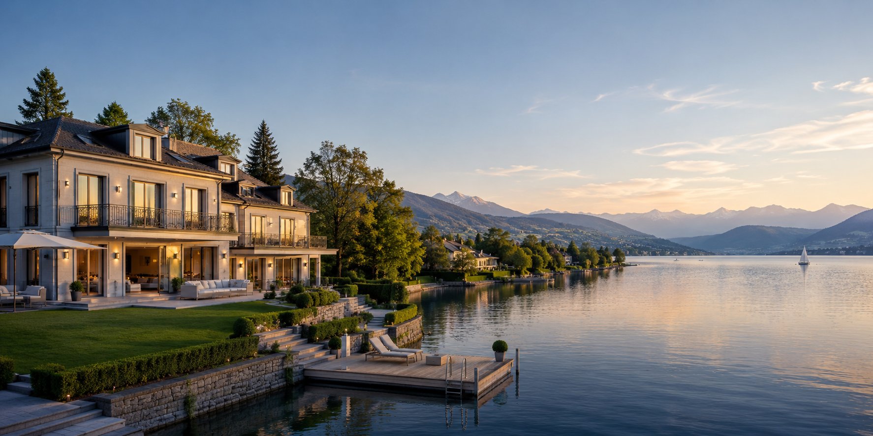 Lakefront residence in Switzerland