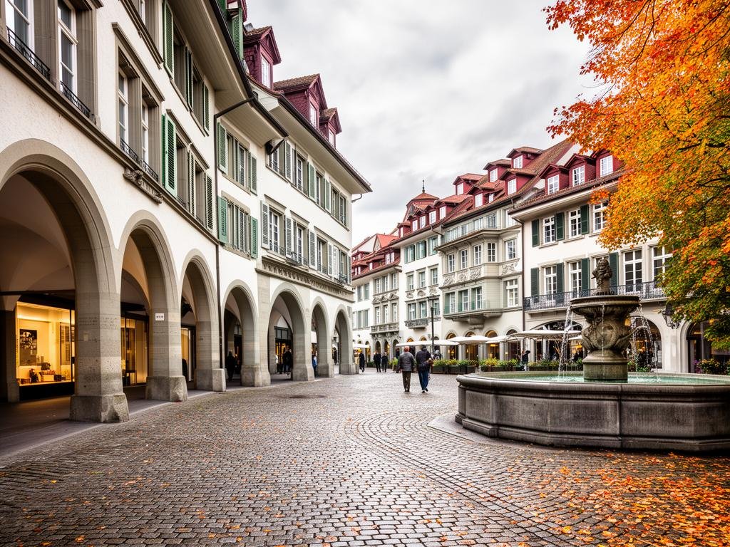 Historic Swiss town street